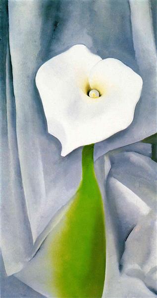 Calla Lily on grey par Georgia O'Keeffe en 1928