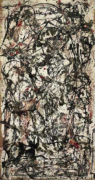 Enchanted Forest est un tableau de Jackson Pollock. C est une Toile de 114.6 x 221.3 cm - Peinture à l Huile fait en 1947 ©Wikiart