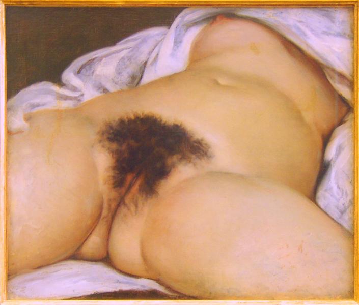 L'Origine du monde de Gustave Courbet est une Peinture à l Huile de 46 x 55 cm faite en 1866 ©Wiki-art