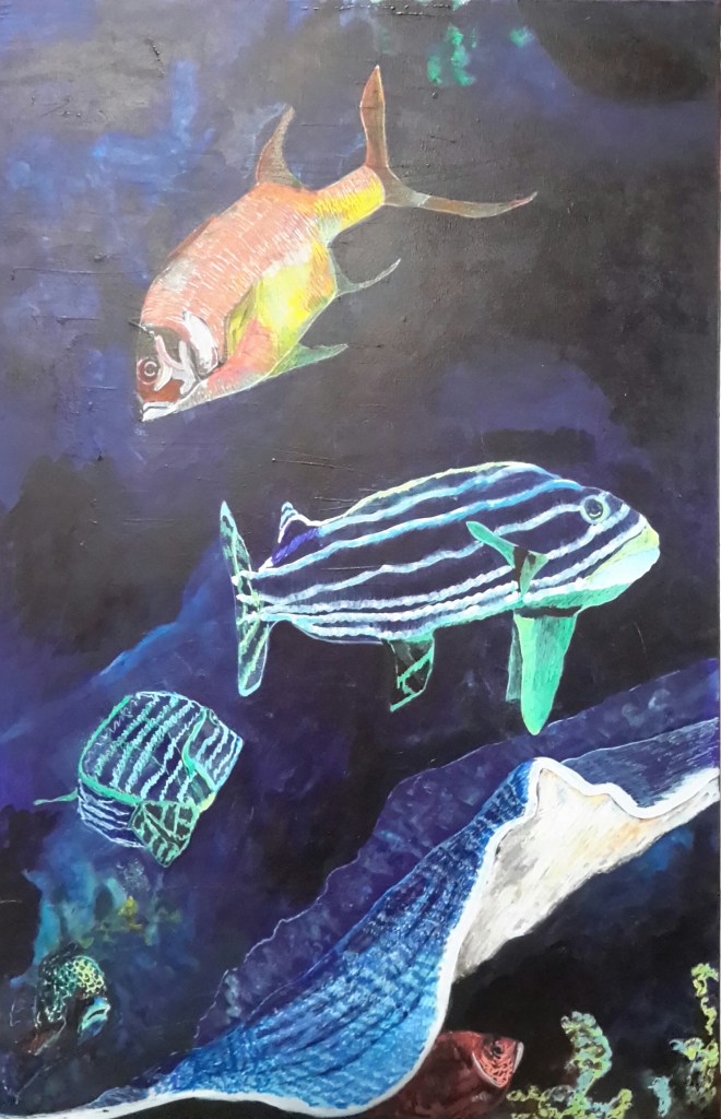 Profondeur a été peint par Chris Le Guen Artiste Plasticienne Peintre et Sculptrice