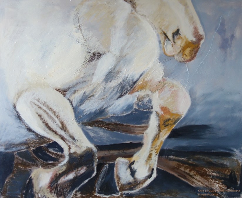 Cheval N°4 bis fait par Chris Le Guen Artiste Plasticienne Peintre et Sculptrice