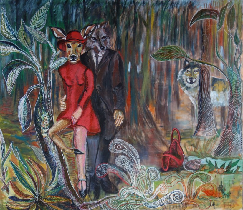 Le Petit Chaperon Rouge a été fait par Chris Le Guen Artiste Plasticienne Peintre et Sculptrice