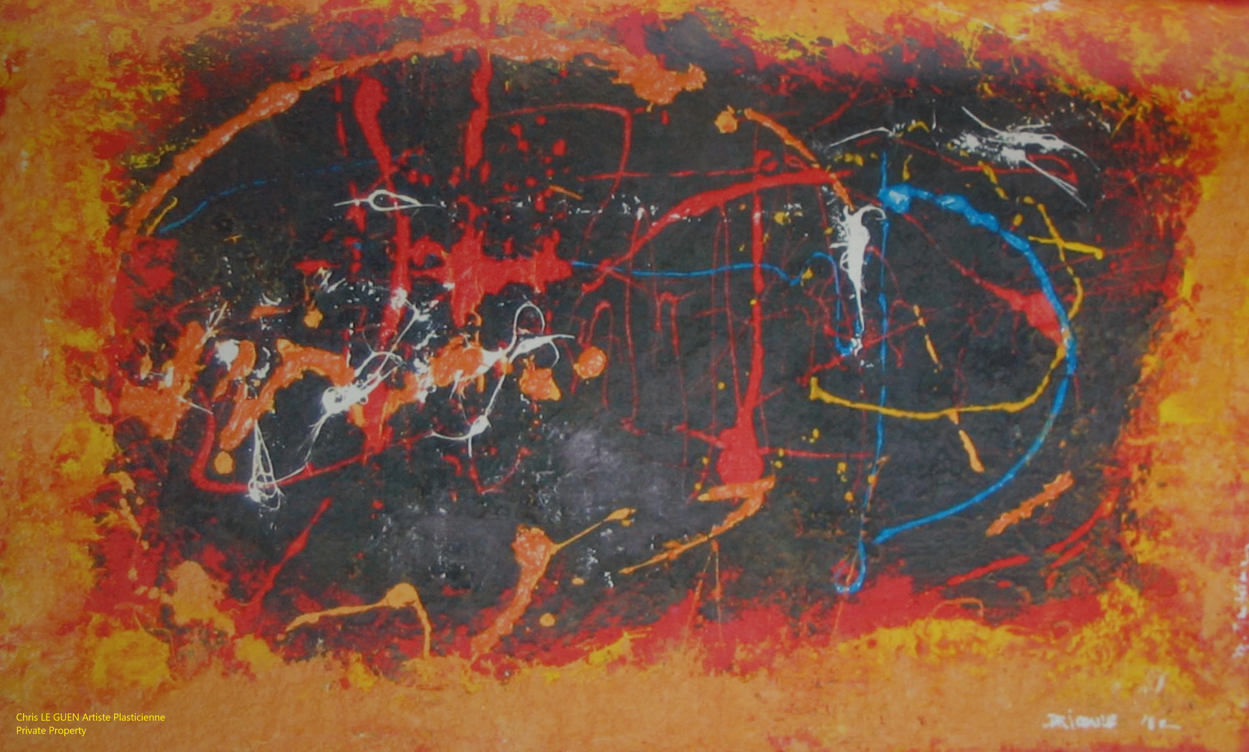 Chris Le Guen Artiste Plasticienne Peintre et Sculptrice peint N°1