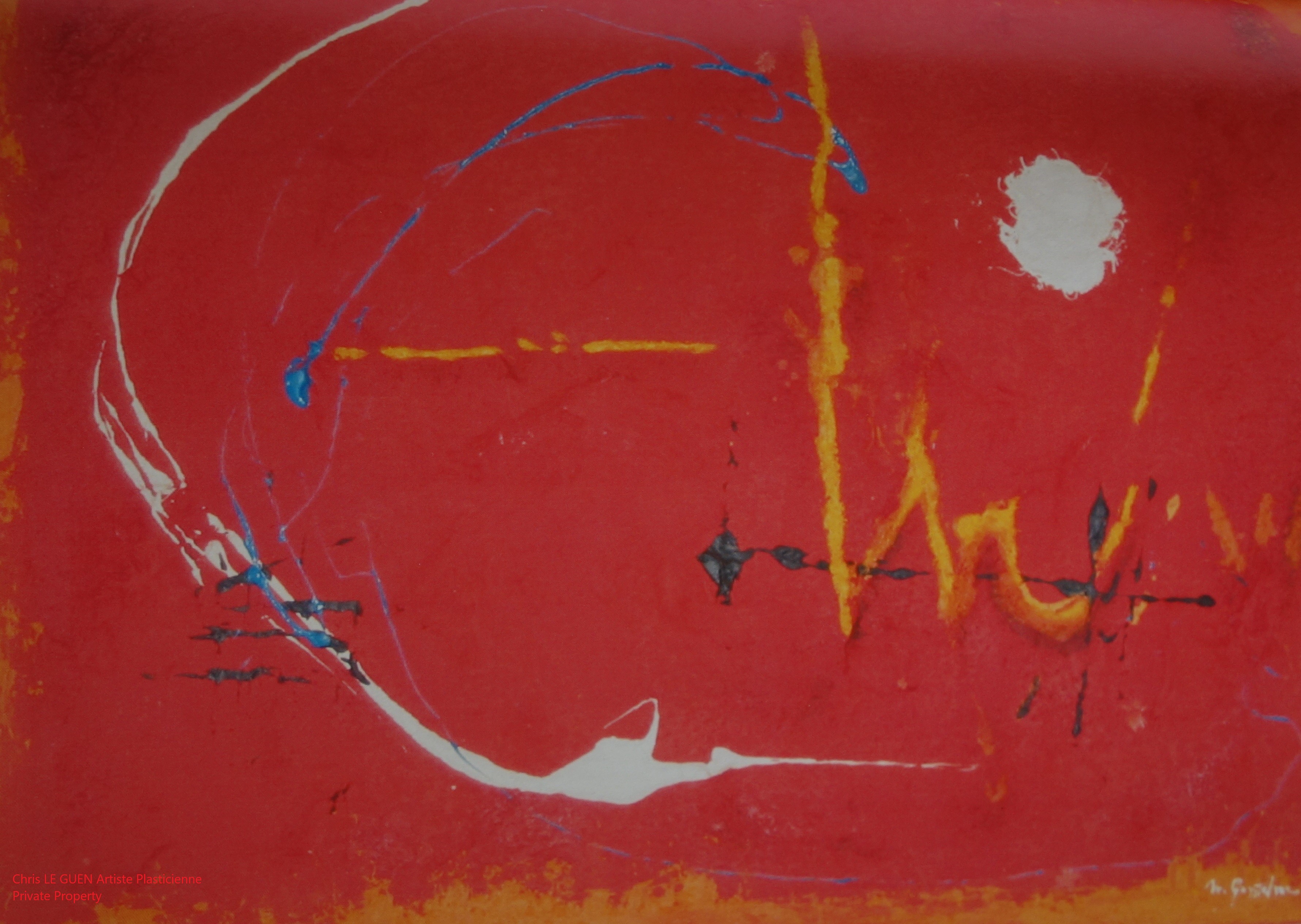 Chris Le Guen Artiste Plasticienne Peintre et Sculptrice peint N°4