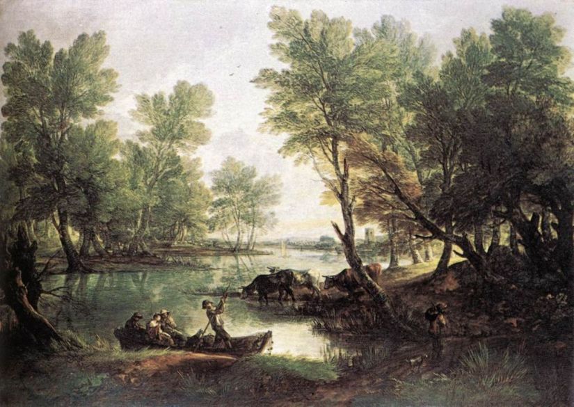 Vue de King's Bromley on Trnt Staffordshire fait par Thomas Gainsborough en 1768-1770 ©Rivage de Bohème