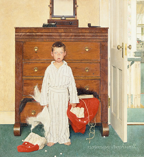 Discovery peint par Norman Rockwell. C est une Huile sur toile faite en 1956