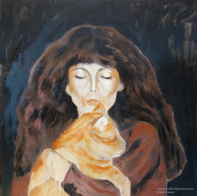 Chris Le Guen Artiste Plasticienne Peintre et Sculptrice a peint Chris et Pamplemousse