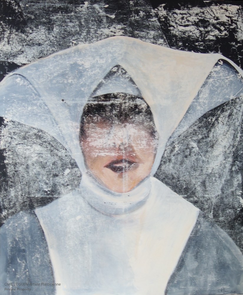 Dominique peint par Chris Le Guen Artiste Plasticienne Peintre et Sculptrice