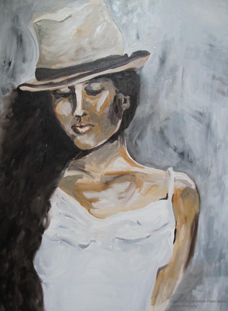 Chris Le Guen Artiste Plasticienne Peintre et Sculptrice peint La Bauloise