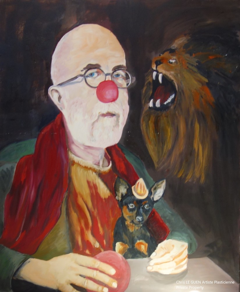 Le Clown a été dessiné par Chris Le Guen Artiste Plasticienne Peintre et Sculptrice