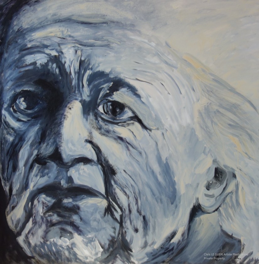 Le Vieil Homme fait par Chris Le Guen Artiste Plasticienne Peintre et Sculptrice