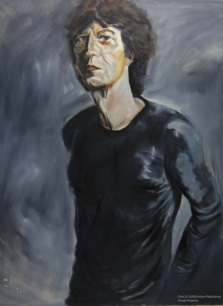 Chris Le Guen Artiste Plasticienne Peintre et Sculptrice a osé peindre Mick Jagger!!!
