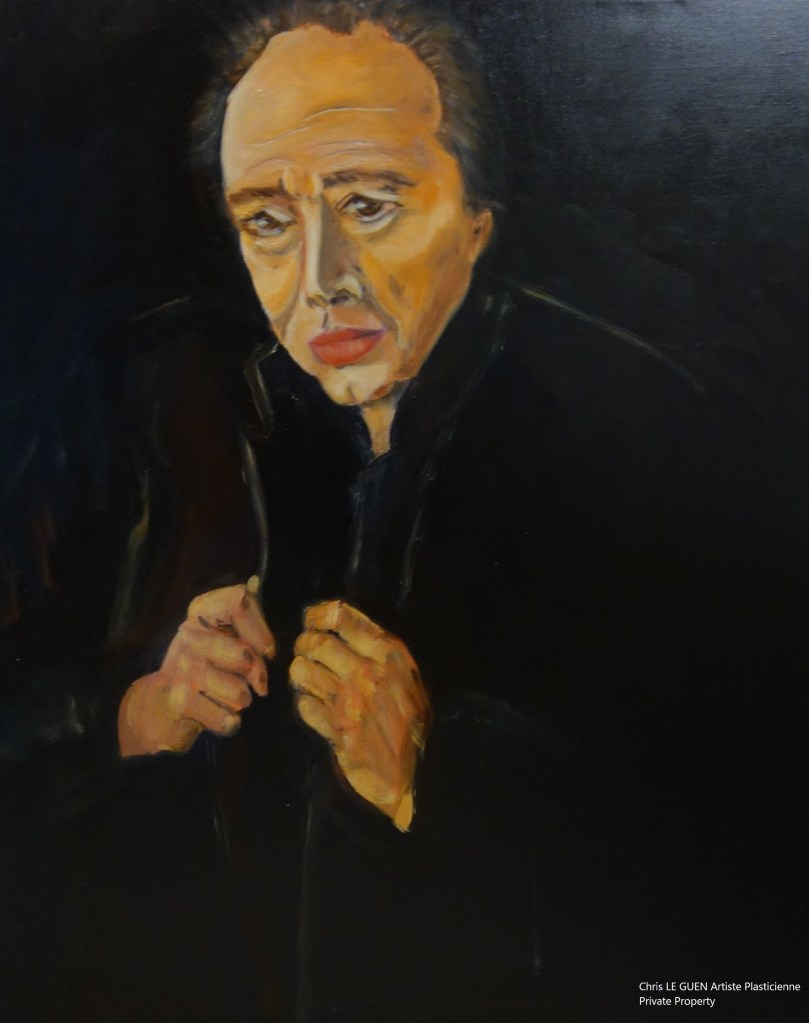 Philippe Djian peint par Chris Le Guen Artiste Plasticienne Peintre et Sculptrice
