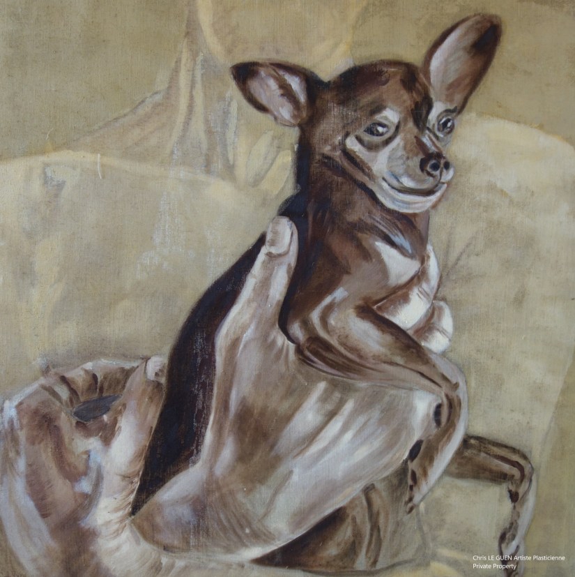 Thierry et Zaby peint par Chris Le Guen Artiste Plasticienne Peintre et Sculptrice