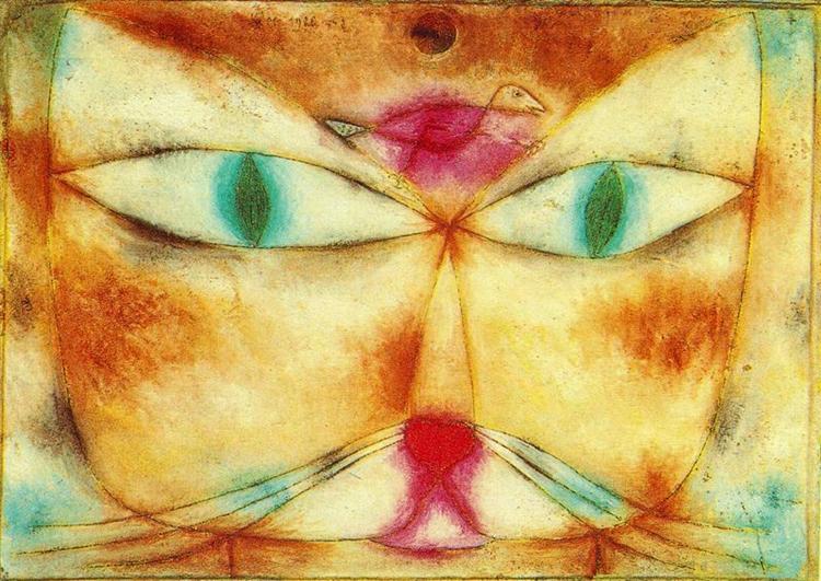 Cat and Bird de Paul Klee en 1928 ©Wiki-art