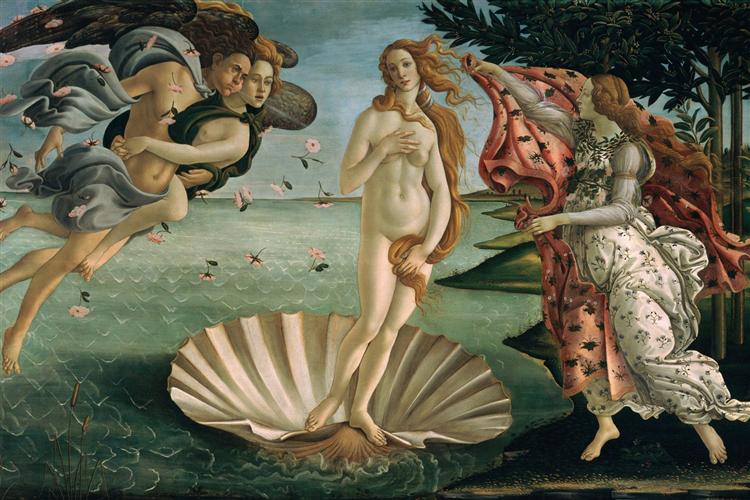 La Naissance de Vénus de Sandro Botticelli en 1485 ©Wikiart