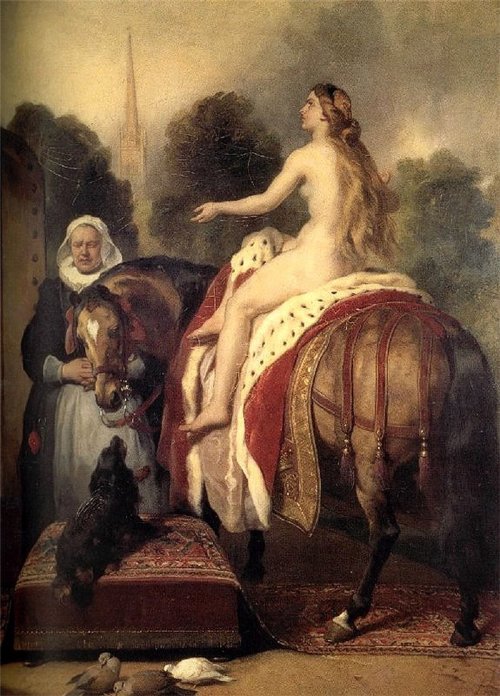 La prière de Lady Godiva peint par Sir Edwin Henry Landseer ©UnTableauUneHistoire