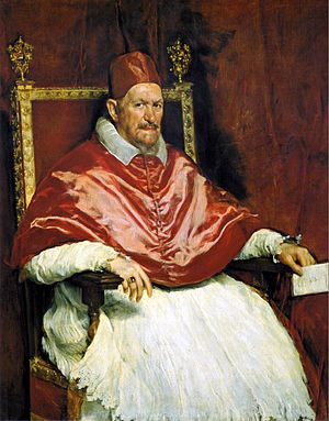 Portrait Innocent X de Diego Velazquez. C est une Huile sur Toile de 141 x 119 cm faite en 1650