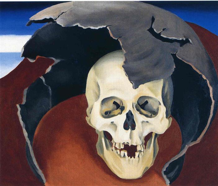 Tête avec pot cassé peint par Georgia O'Keeffe en 1942